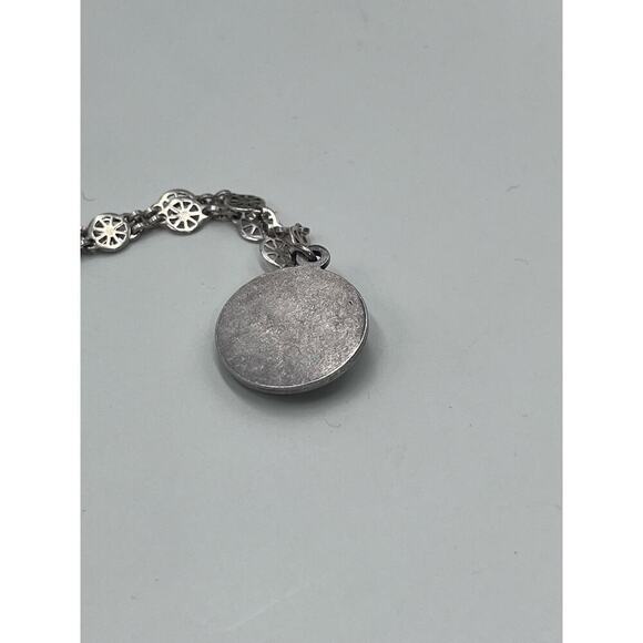 Catherine Popesco France Elegant Cameo Rhinestone Crystal Halo‎ Circle Necklace - Picture 15 of 16